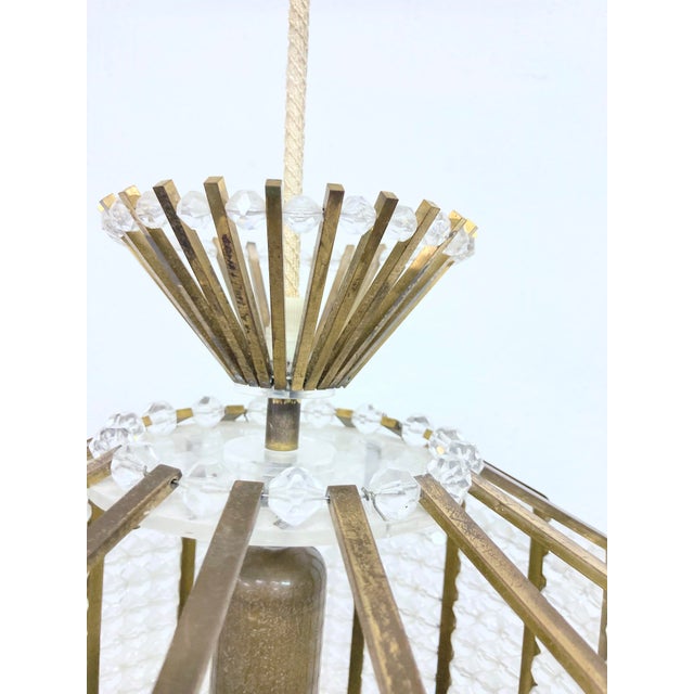Vintage Ceiling Lamp in Acrylic and Brass by Emil Stejnar for Rupert Nikoll, 1950s For Sale - Image 11 of 15