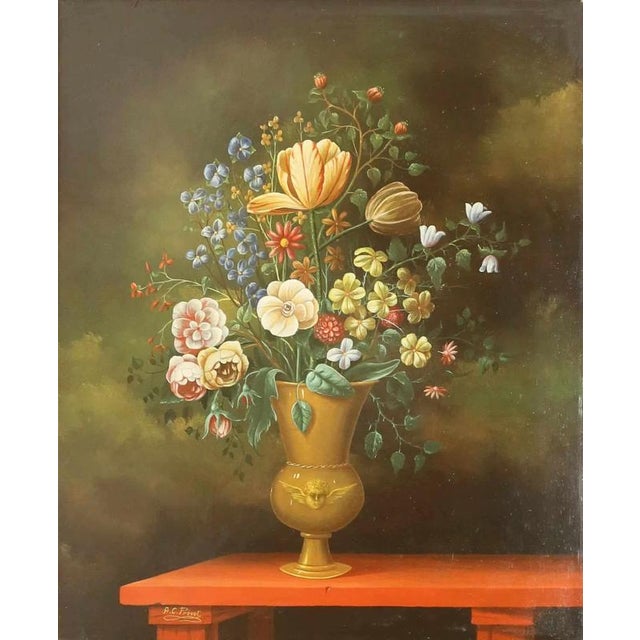 P.C. Prévot, Renaissance Floral Still Life, Oil Painting For Sale - Image 15 of 17