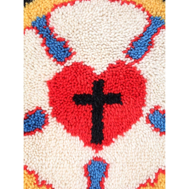 Mid-Century Folk Art Luther Rose Wall Hanging For Sale - Image 6 of 9