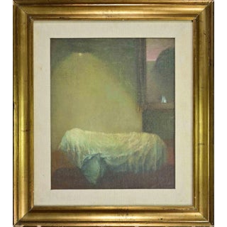 Giovanni Gromo, Interior, Oil on Canvas on Wood, 1980s, Framed For Sale