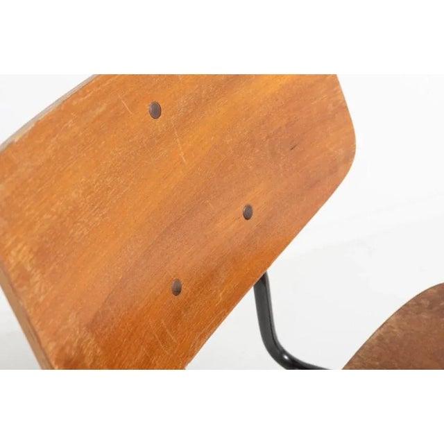 Wood Danish School Chairs, 1960s, Set of 3 For Sale - Image 7 of 9