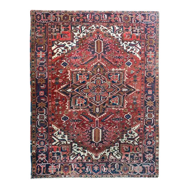 Early 20th Century Persian Heriz Rug For Sale