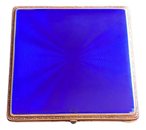 Art Deco Silver and Guilloche Enamel Cigarette Case