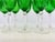 Vintage Emerald Green Pressed Glass Water Goblets With Clear Stems, Set of 13 For Sale - Image 10 of 13