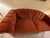 Postmodern 1980s Bernhardt Flair Channel-Tufted Scroll-Arm Terracotta Velvet Loveseat For Sale - Image 3 of 12