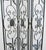 Vintage Regency Black Wrought Iron 3 Panel Room Divider For Sale - Image 13 of 15