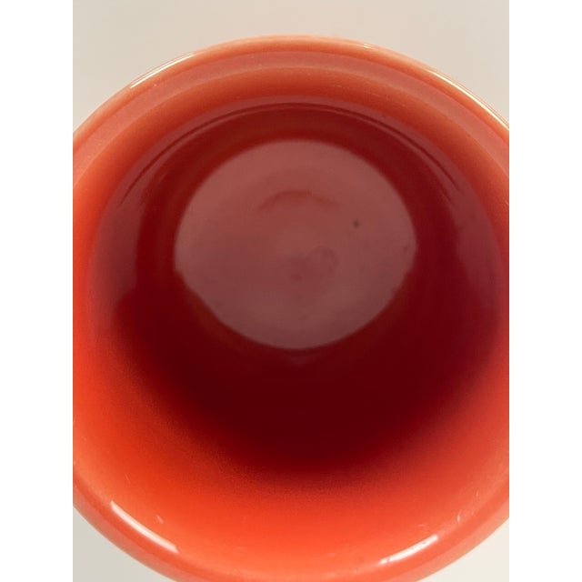 Art Deco 1990s Fiesta Ware Persimmon Ring Handle Coffee Cup For Sale - Image 3 of 4
