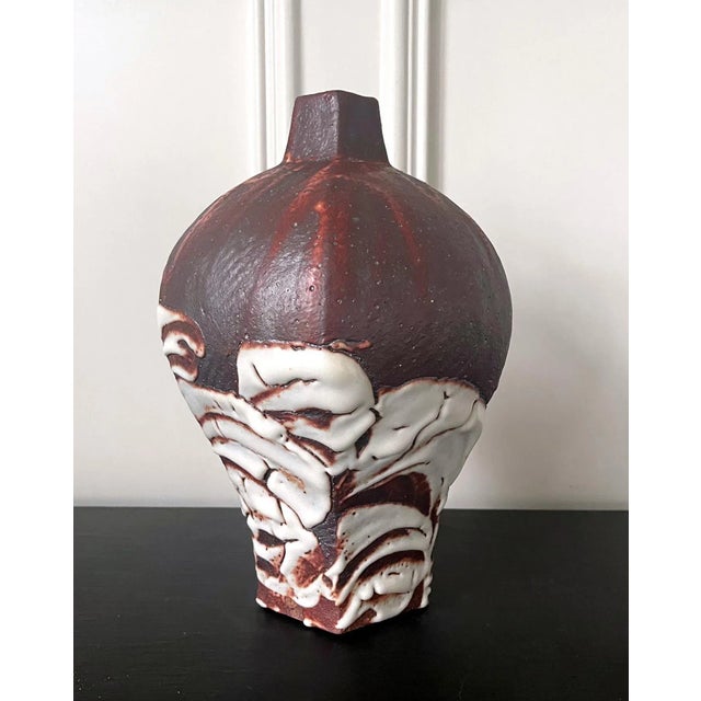 Early 21st Century Japanese Studio Ceramic Vase by Ken Matsuzaki For Sale - Image 12 of 13