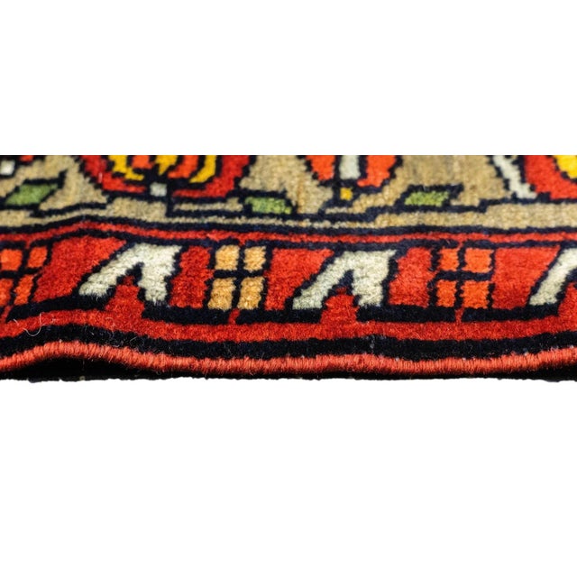 Red Antique Farahan Rug 4'4'' x 6'6'' For Sale - Image 8 of 12