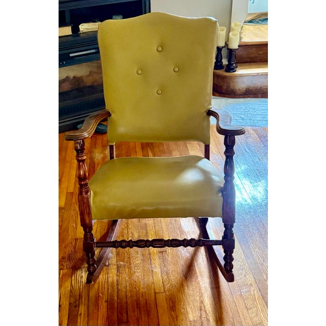 Wood Vintage Wooden Rocking Chair For Sale - Image 7 of 12