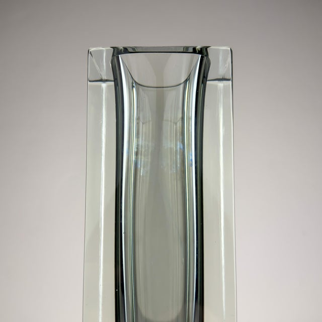 Sommerso Gray Murano Glass Vase, 1970s For Sale - Image 12 of 18