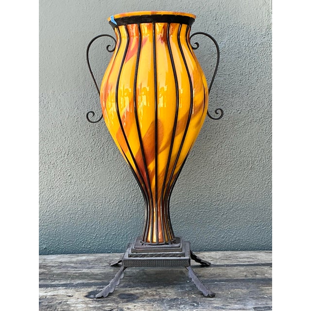 Vintage Blown Glass Urn For Sale - Image 12 of 12