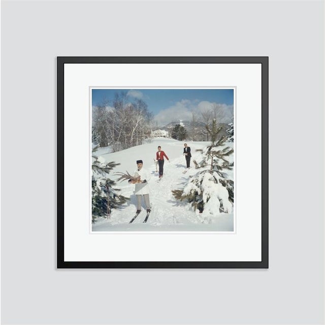 Modern Skiing Waiters 1960 by Slim Aarons Framed C Print For Sale - Image 3 of 3