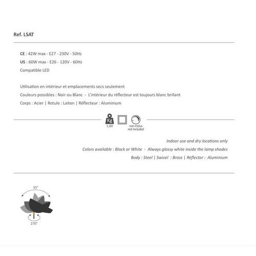 Black Saturn Table Lamp from Serge Mouille For Sale - Image 9 of 10