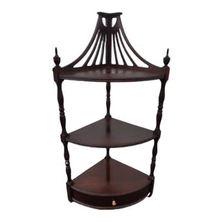19th Century Regency Revival Corner Shelf Etagere For Sale