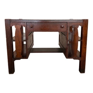 Stickley Brothers Style Arts & Crafts Double-Sided Desk With Bookshelves For Sale
