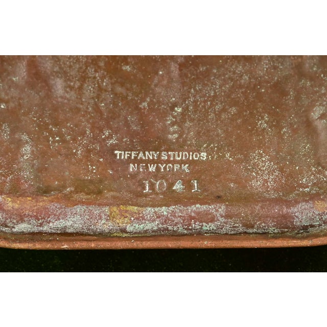 Tiffany Studios New York Zodiac Pattern Bronze Match Box Holder For Sale - Image 9 of 11