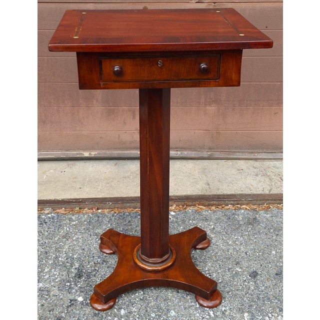 Early 19th Century William IV Mahogany Single Drawer Side Table, Circa 1830s For Sale - Image 5 of 11