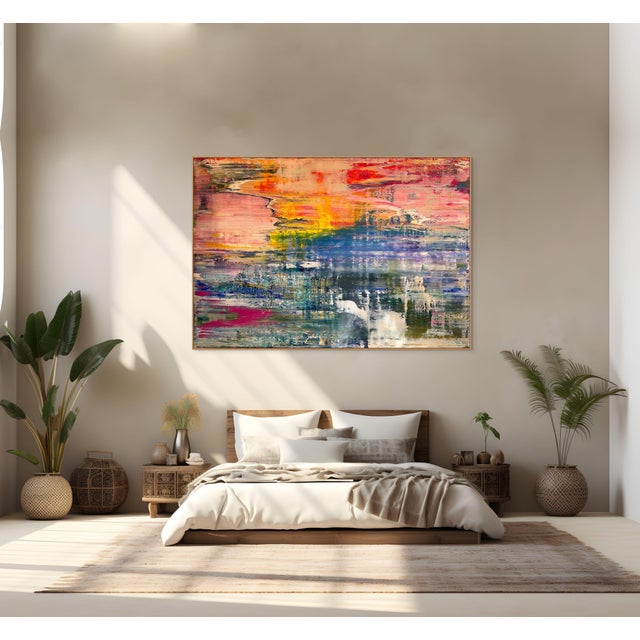 Abstract Contemporary Abstract Oil on Linen "Abstract Informal 2024-2130-1" by Robert Niesse For Sale - Image 3 of 11