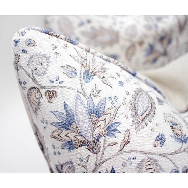 Traditional Borderline "Jaffna" 25" Square Hand Blocked Down/Feather Pillows - a Pair For Sale - Image 3 of 8