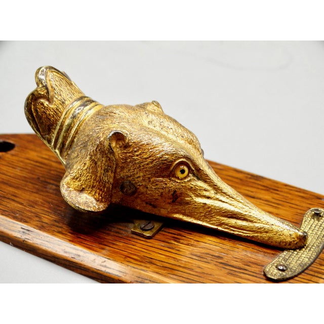 Antique English Greyhound / Whippet Dog Letter Clip Desk Accessory For Sale - Image 6 of 10