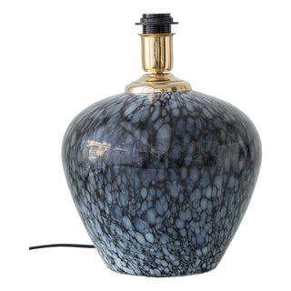 Mid-Century Venini Murano Glass Black and White Table Lamp, 1950s For Sale