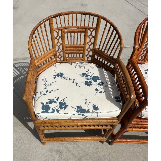 Pair of Brighton Pavilion Style Chairs Rattan/Bamboo Chairs For Sale In Palm Springs - Image 6 of 8