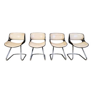 Arpege Dining Chairs attributed to Étienne Fermigier for Baumann, 1970s, Set of 4 For Sale