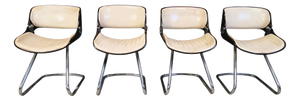 Arpege Dining Chairs attributed to Étienne Fermigier for Baumann, 1970s, Set of 4