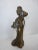 Vintage Asian Woman Figurine Holding Basket Bronze Sculpture For Sale - Image 12 of 12