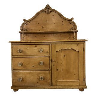 19th Century English Pine Chiffonier For Sale