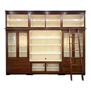 Large English Art Deco Bookcase For Sale