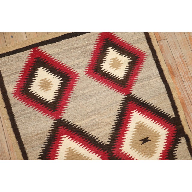 Early 20th Century Antique Zabihi Collection American Navajo Tribal Rug - 2'11" x 4'8" For Sale - Image 5 of 9