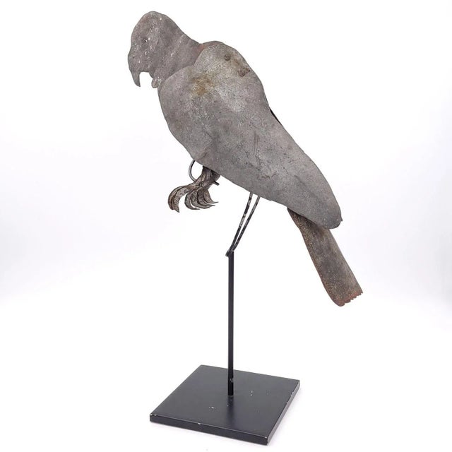 Tole Folk Art Parrot on Later Stand, Possibly French or French Colonial, Circa 1900 For Sale In San Francisco - Image 6 of 9