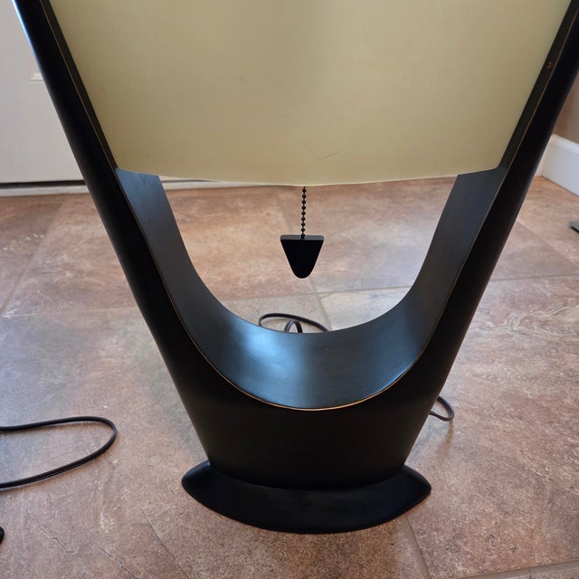 Mid-Century Modern Mid-Century Modern Sculptural Wood and Built-in Shades - a Pair For Sale - Image 3 of 6