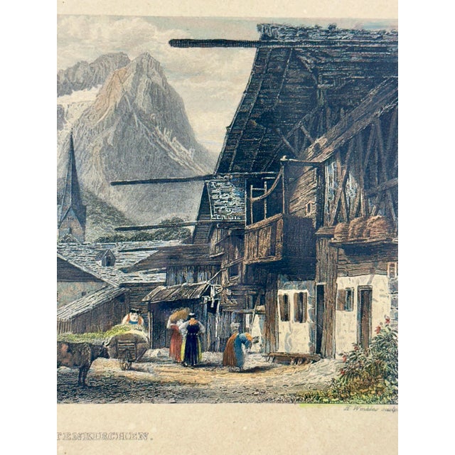 Partenkirchen, Germany (Bavarian Alps), Original Print, 1840 (Framed) For Sale - Image 6 of 8