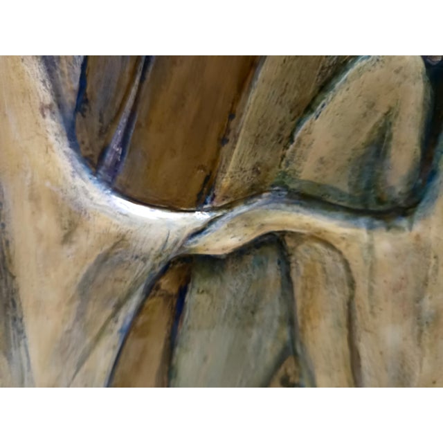 Holy Family Hand-Painted and Hand-Carved Beech Panel, 1960s For Sale - Image 11 of 13