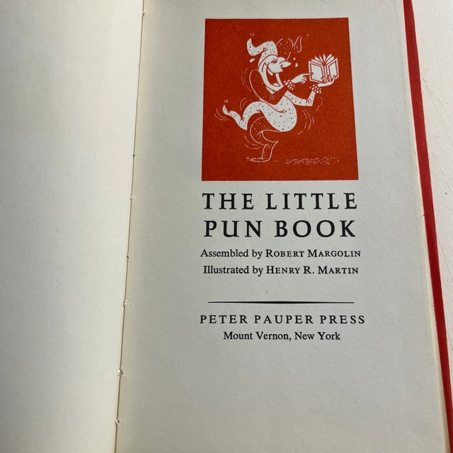 Wonderful set of two 1960 books from Peter Pauper Press in Mount Vernon, NY. The Little Pun Book and Laundered Limericks....