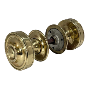 Early 1900s American Brass Door Knobs. A Pair