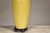 Yellow Yellow Crackle Glazed Ceramic Vase Made into Table Lamp on Wooden Base For Sale - Image 8 of 9