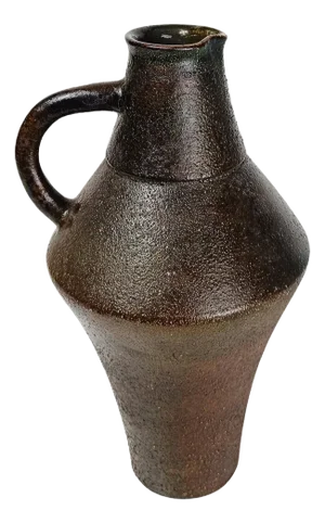 Italian Textured Pottery Carafe, 1960s