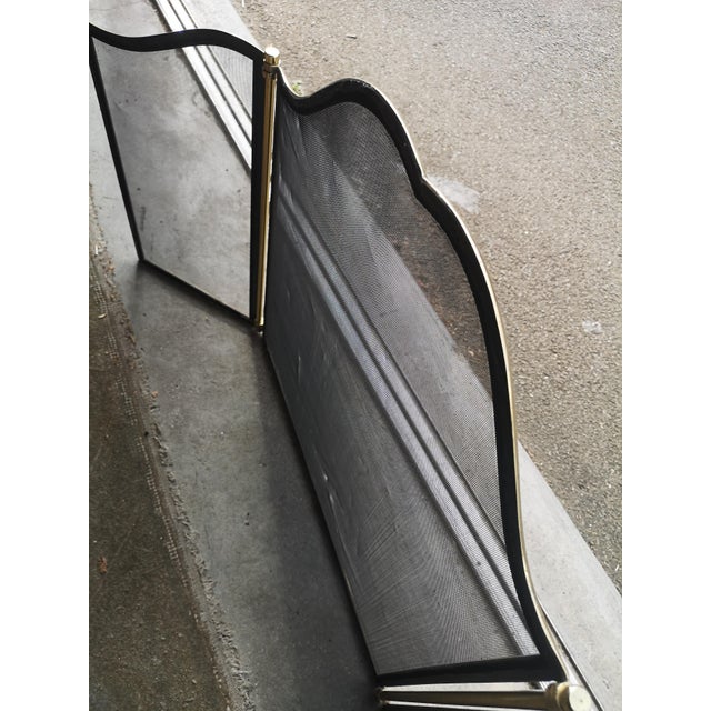 1970s Gilt Trifold Fireplace Screen Guard, 1970s For Sale - Image 5 of 8