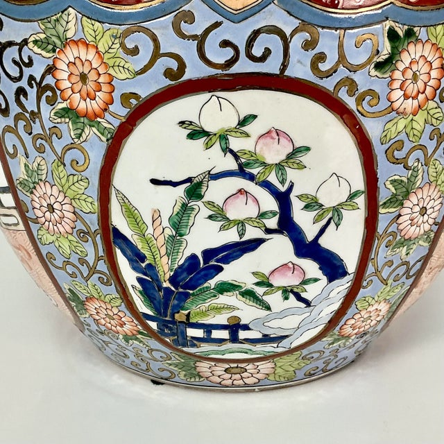 Mid-Century Asian Chinoiserie Hollywood Regency Fish Bowl Planter For Sale - Image 6 of 15
