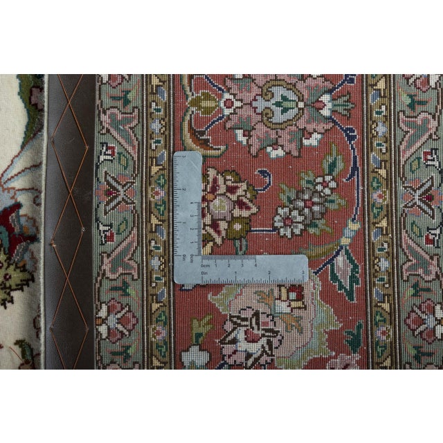 Handknotted Tabriz Raj Rug with Silk Details For Sale - Image 12 of 13