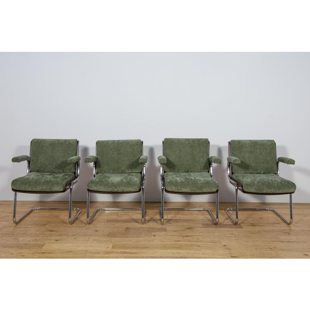 Chrome and Teak Chairs from Gordon Russell, United Knigdom, 1970s, Set of 4 For Sale - Image 4 of 18