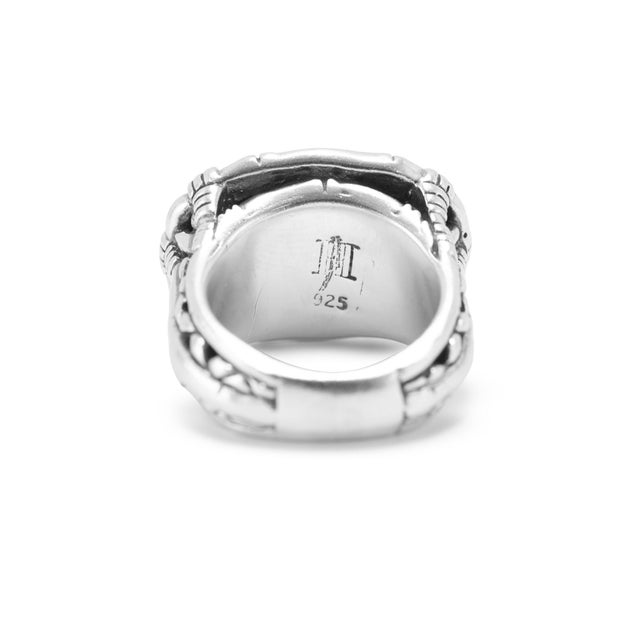 Vintage John Hardy 925 Sterling Silver Basket Wide Weave Dome Band Ring, Size 5 For Sale In Houston - Image 6 of 8
