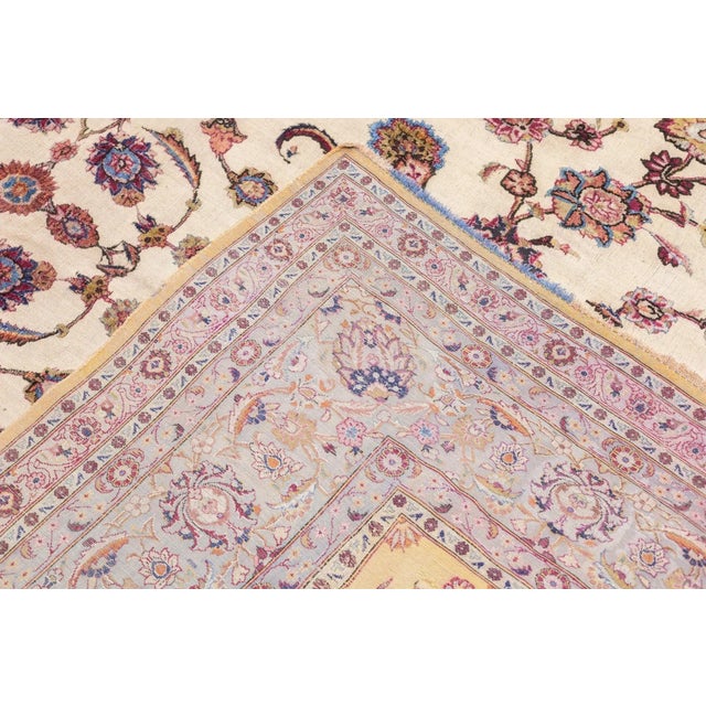 Traditional Antique Souf Kashan Rug 8' x 11'8'' For Sale - Image 3 of 12