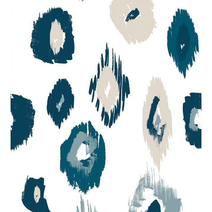 Animal Ikat Wallpaper Blue Sample Chairish