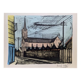 Bernard Buffet, Alfortville Church, 1984, Lithograph For Sale