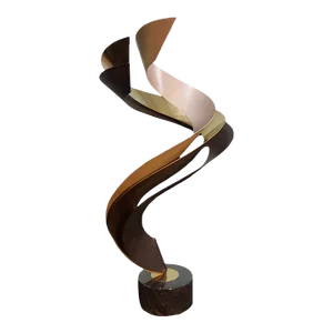 1990s Vintage Swirl Sculpture by Curtis Jere